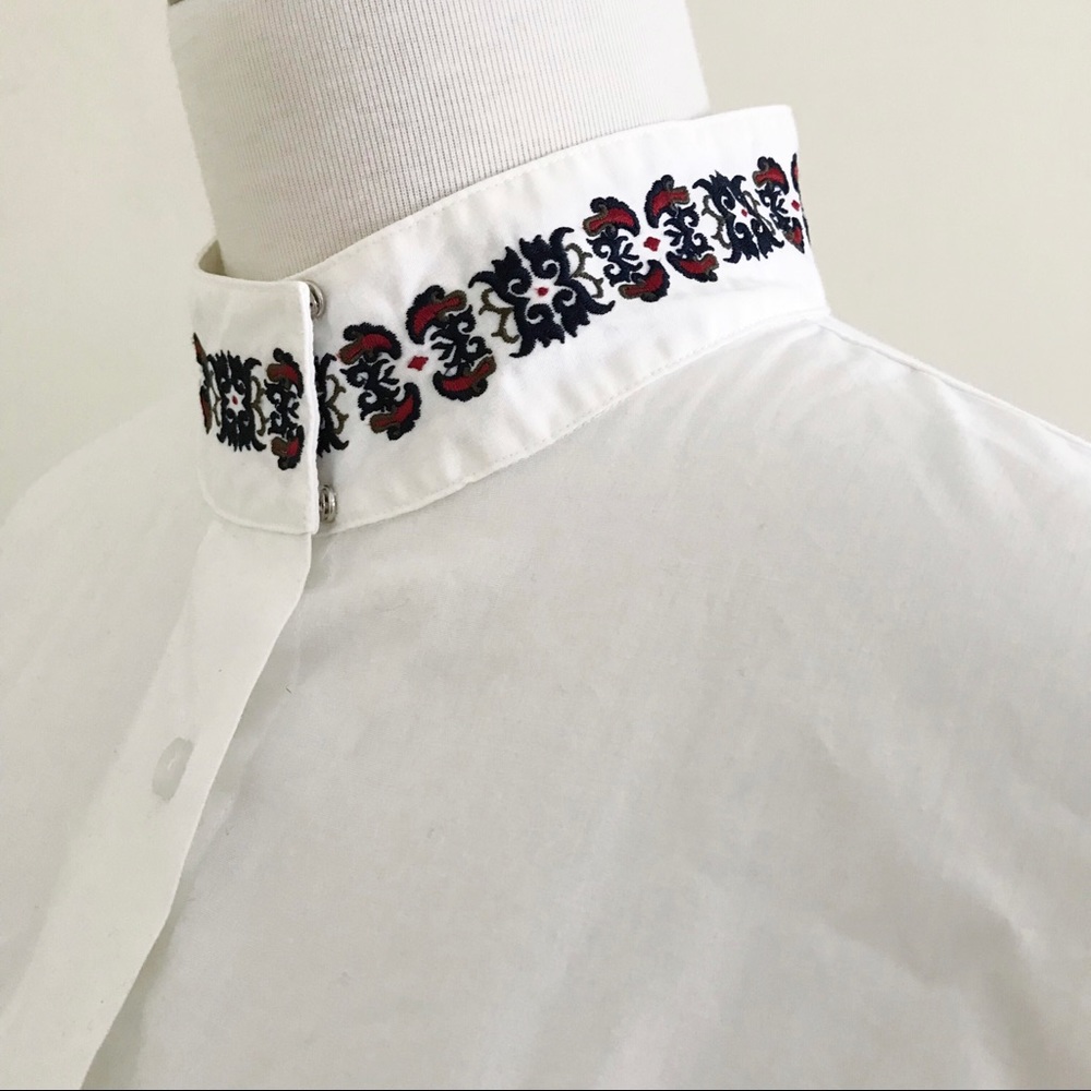 Pendleton Embroidered Collar Button Up Long Sleev… - image 2